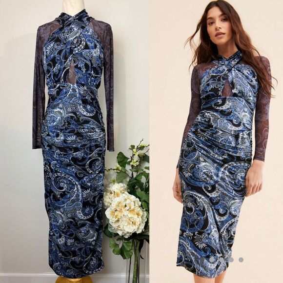 Anthropologie Dresses & Skirts - ANTHROPOLOGIE | mesh halter mock-neck dress | medium | new nwt